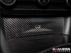 Alfa Romeo Giulia USB Trim Frame Cover - Carbon Fiber - LHD